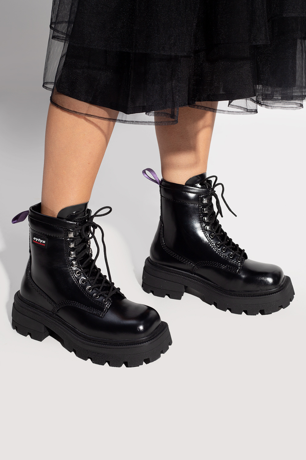 Black 'Michigan' leather ankle boots Eytys - Vitkac Australia